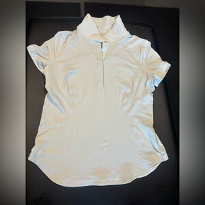 Lululemon White Short Sleeve Polo Shirt